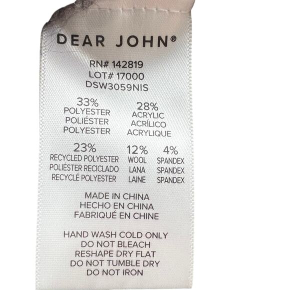 DEAR JOHN DENIM Madison Night Time Woman's Lng Slv Crew Nk Sweater SZ M Charcoal - Picture 5 of 8